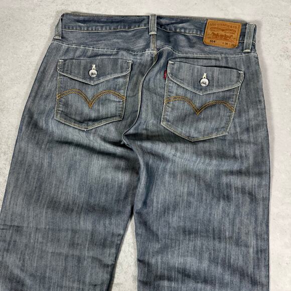 Levi’s 514 Slim Straight Jeans Medium Wash Flap Pocket - Size: 36x32 - Picture 6 of 9